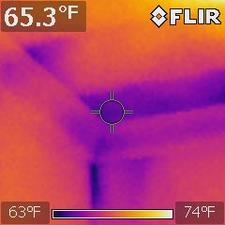 Thermal imaging of air leak 7