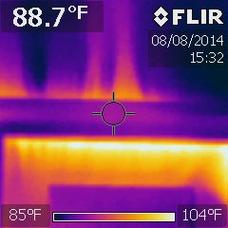 Thermal imaging of air leak 4