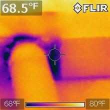 Thermal imaging of duct leak 3