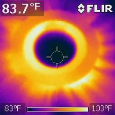 Thermal imaging of air leak 3