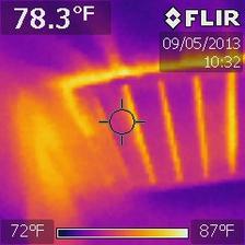 Thermal imaging of air leak 1